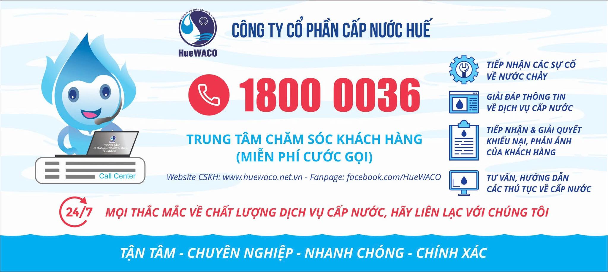 CÔNG TY CỔ PHẦN CẤP NƯỚC HUẾ